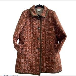 Fossil Blanket Wool Blended Jacket Size L.